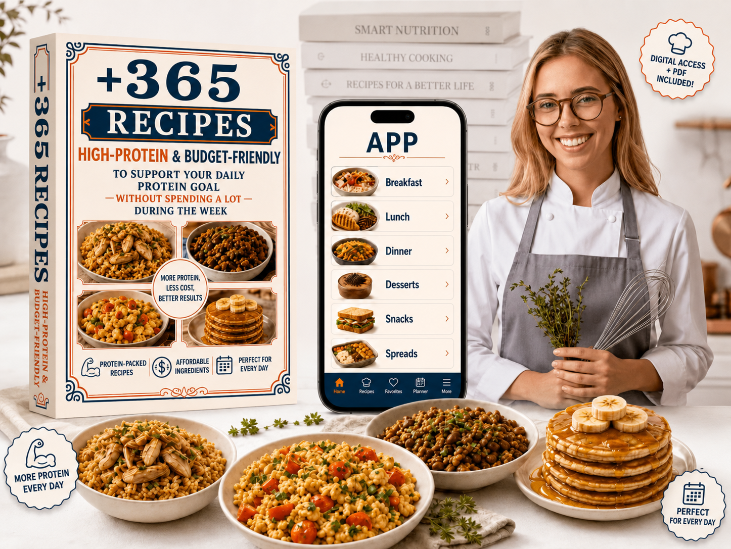 365+ High-Protein & Budget-Friendly Recipes